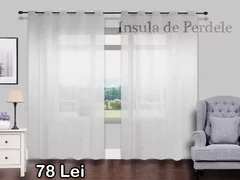 Perdea inisor ivoar cu flori mici ivoar